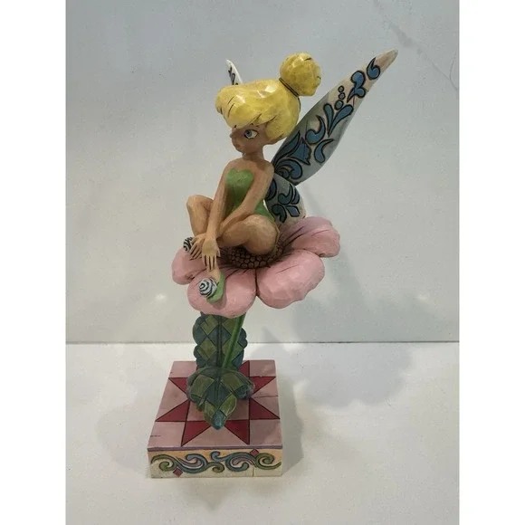 Jim Shore Tinkerbell Figurine Sitting Pretty Disney Showcase Collection Enesco - Picture 2 of 7